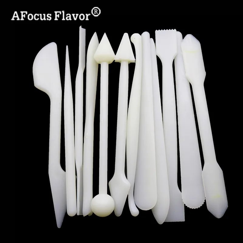 12 Pcs / Set 24 Style Knife Cake Fondant Flower Molding Process Sugar Decoration Cutting Engraving Tools Kitchen Accessories