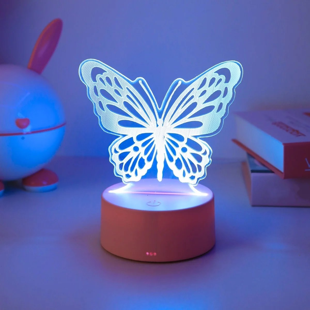 3D Butterfly Creative Night Light USB Home Decoration Table Decoration Living Room Bedroom Decoration Light Birthday Gift