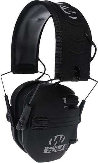 Walker's Razor Slim Ultra Low Profile Compact Design Adjustable Range Shooting Hunting Hearing Protection Electronic Earmuffs