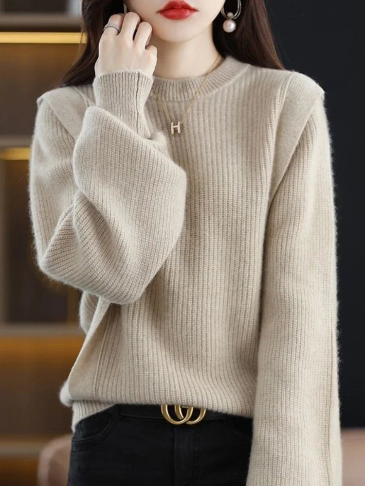 Autumn Winter O-neck Basic Pullover 2025 Women Sweater