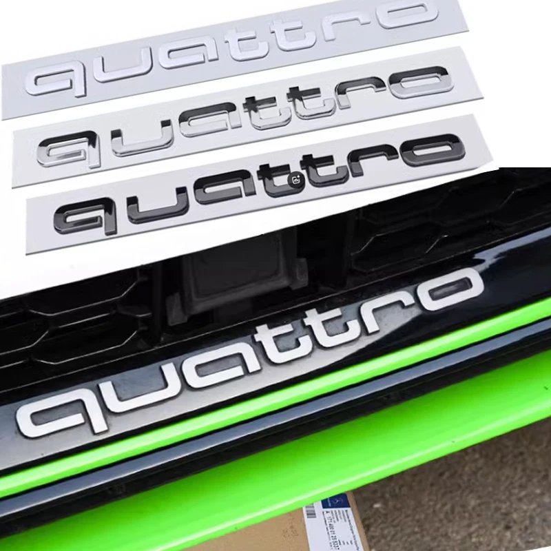 For Audi Quattro ABS Car Decals RS4 RS5 Q3 S3 A3 A5 A6 A4 RS3 RS6 A1 Q5 Q2 S5 RS7 Trunk Emblem Front Grille Stickers Accessories