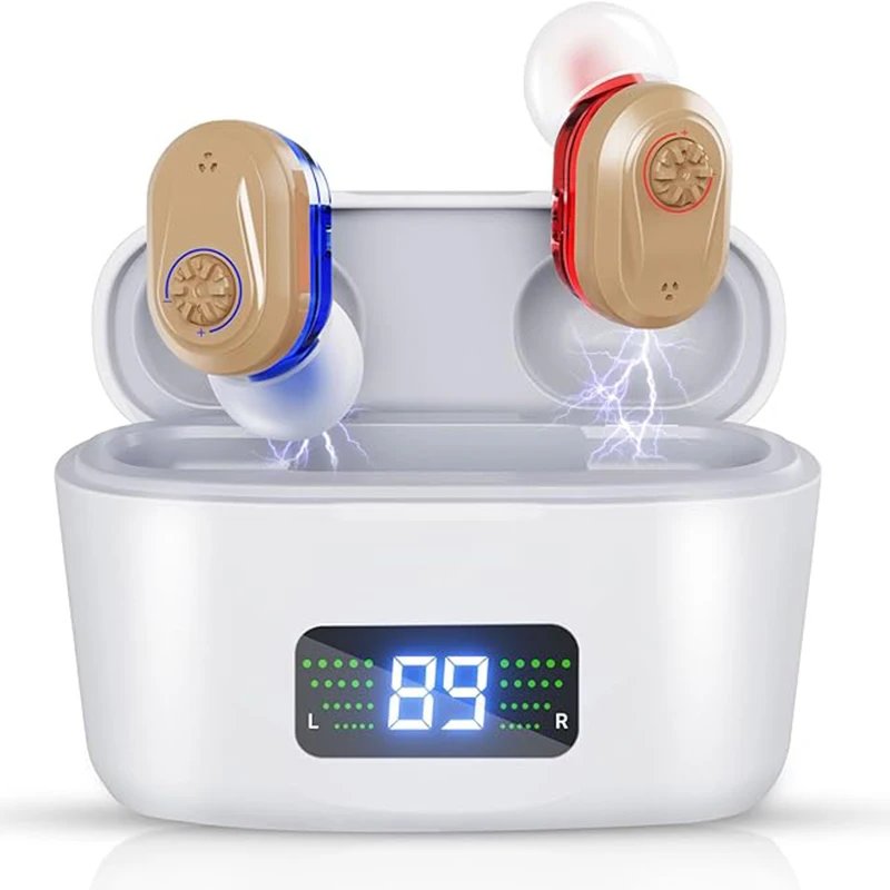 Rechargeable Hearing Aids for Seniors with Hearing Loss,Digital Hearing aid with Smart Noise Reduction chip,Clear Sound Quality