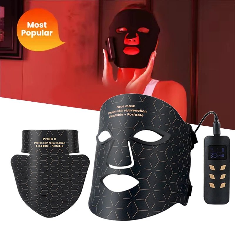 Silicone LED Face & Neck Mask – 7-Color Photon Red Light Therapy