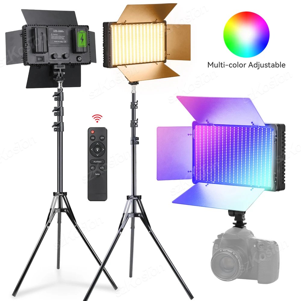 U600 RGB LED Panel Light – TikTok & YouTube Studio Lighting