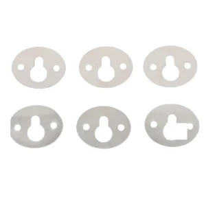 15Pcs Oval Keyhole Hangers Iron Picture Frame Hanging Fasteners Lightweight Shelf Brackets Tool for Wall Art Decoration Hanging