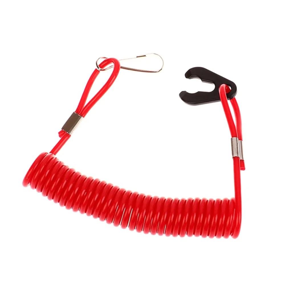 2.0m Boat Motor Kill Stop Switch & Safety Tether Lanyard For Outboard Engine Motor Parts Emergency Flameout Rope