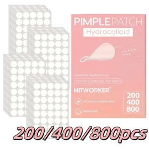 200/400/800 Pieces HITWORKER Hydrocolloid Acne Patches – Invisible, High-Quality Pimple Stickers with Salicylic Acid & Tea Tree