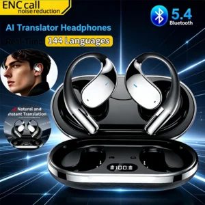 2026 AI Translation Earbuds Bluetooth 5.4 Noise Cancelling