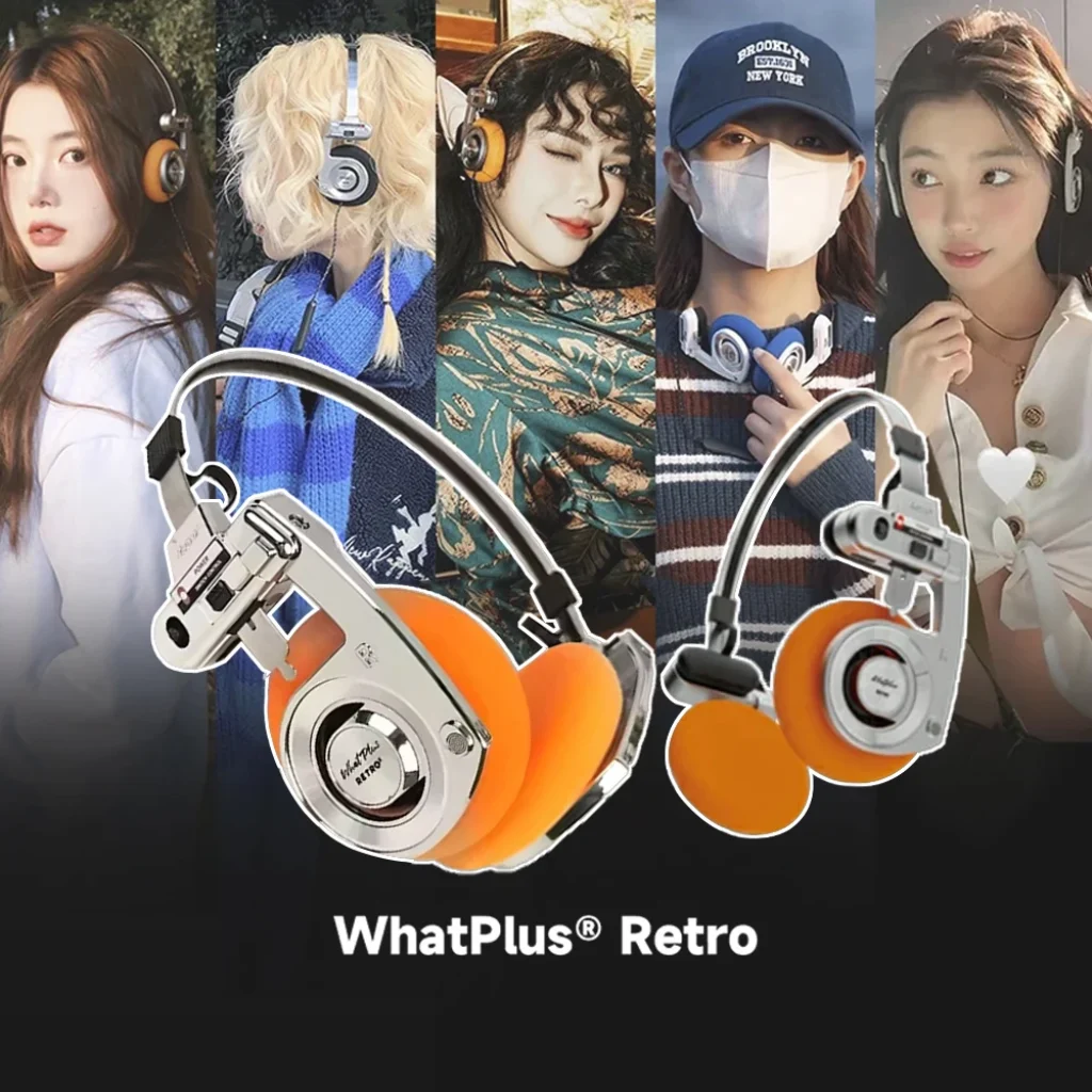 2026 WhatPlus RETRO R3 Bluetooth Earphones Headworn Wireless