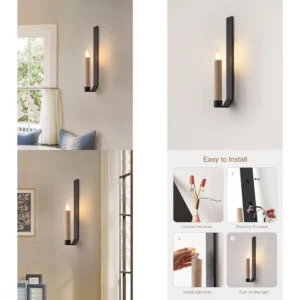 21.6-inch Modern Linear Wall Sconce Alabaster Natural Marble