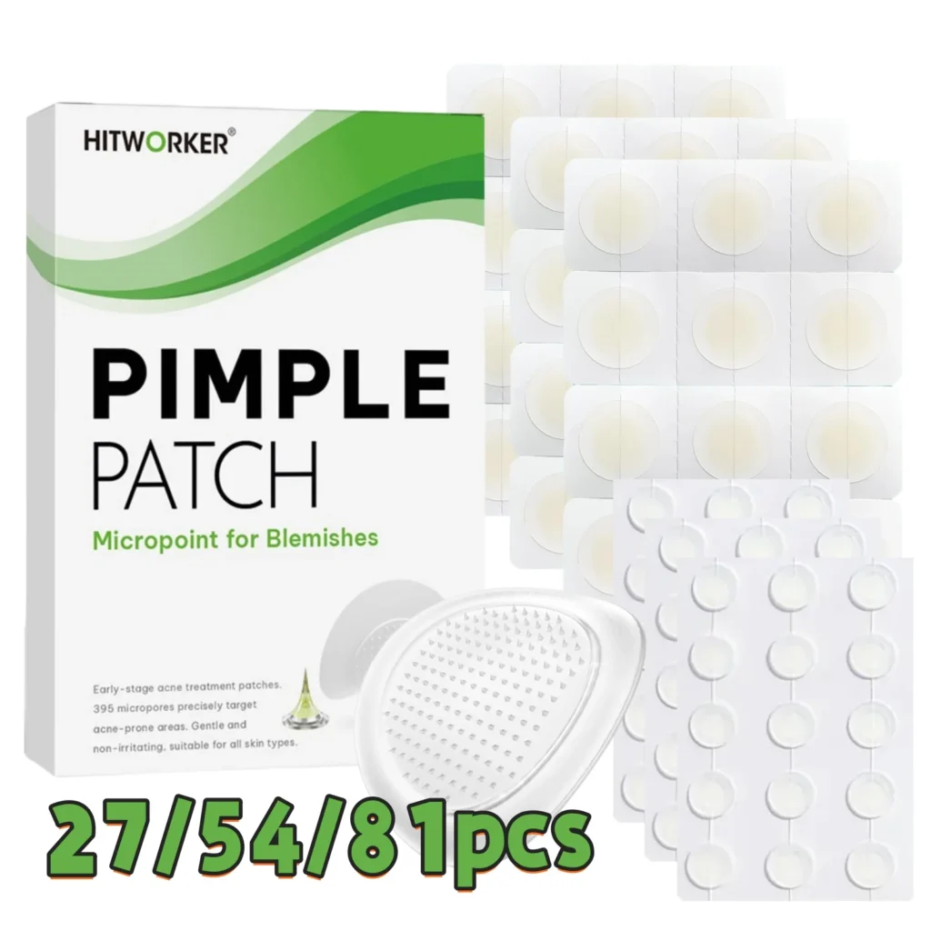27/54/81-Piece HITWORKER Acne Patches – Infused Salicylic Acid,