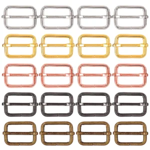 40/70/100 Pcs 25MM 3 Way Sliding Buckles, Adjustable Metal Webbing Buckle for Backpacks, Dog Collars, Purses and Bag Making