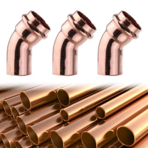 45-Degree Street Elbow Leakproof Copper Pipes Welding Connector Multi-Purpose Home Plumbing Accessories