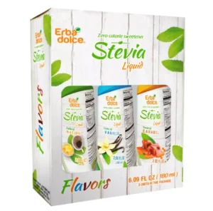 (4packs) Erba Dolce Stevia Liquid Sweetener 3 Flavor