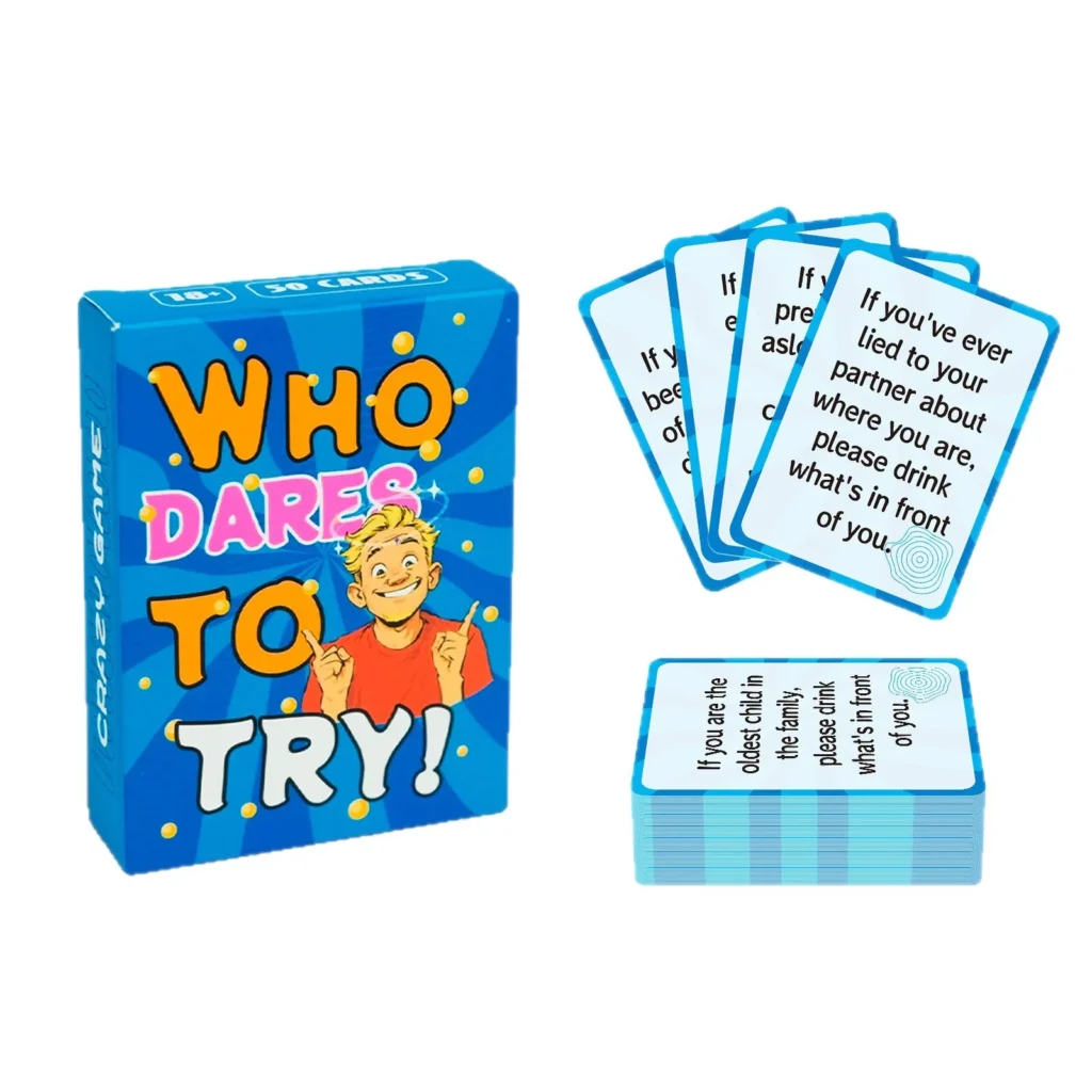 50PCS English Drinking Game Cards Fun Interactive Tabletop Party Game for Adults Party Card Game for House Parties