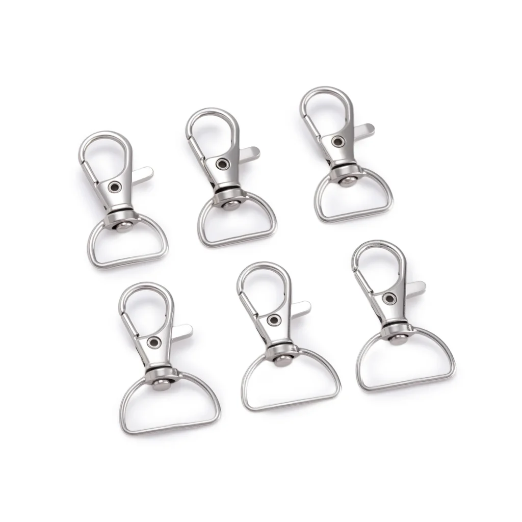 5pcs Swivel Clasps Lanyard Snap Hooks Key Chain Clip Hook Metal Lobster Claw Clasp for Keychain Sewing Jewelry DIY Crafts