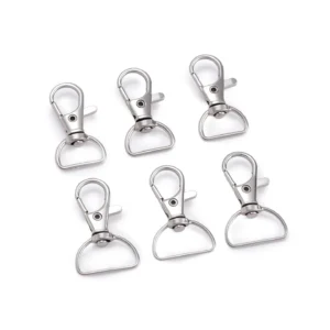 5pcs Swivel Clasps Lanyard Snap Hooks Key Chain Clip Hook Metal Lobster Claw Clasp for Keychain Sewing Jewelry DIY Crafts