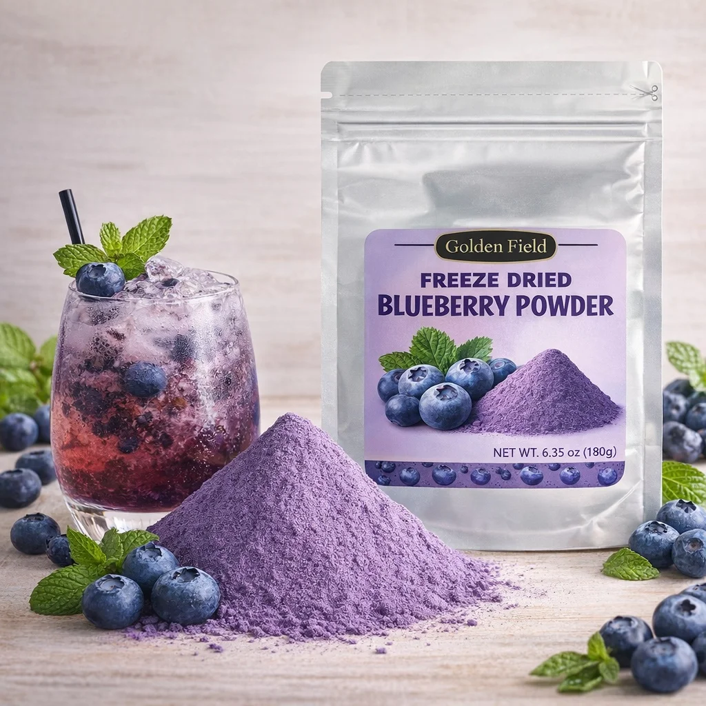 6.35oz Blueberry Powder, Freeze Dried, Fruit Powder, Pure, Smooth Mixing, Additive-Free, From Blueberries