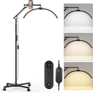 Adjustable Half Moon Lash Lamp Phone Holder, 57″-80″