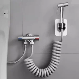 Bathroom Toilet Faucet Extension Hose External Bidet Sprayer Pressurized Water Pipe Flush Extension for Toilet