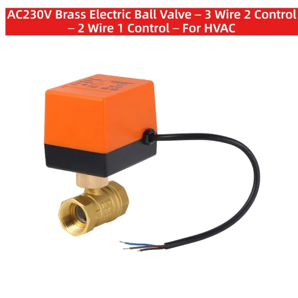 Brass Electric Ball Valve AC230V 3 Wire 2