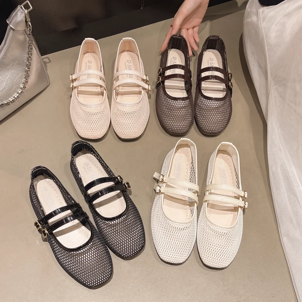 Breathable Women’s Shallow-mouth Single Shoes, 2026 Summer Hollow-out