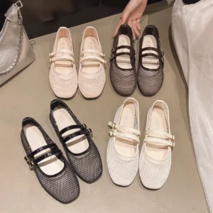 Breathable Women’s Shallow-mouth Single Shoes, 2026 Summer Hollow-out