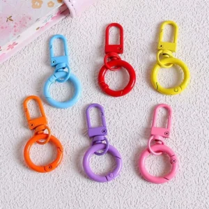 Candy Color Spring Clasp for Keyring Connecting Ring Split Ring Snap Lobster Clasp Hooks Ornament Pendant