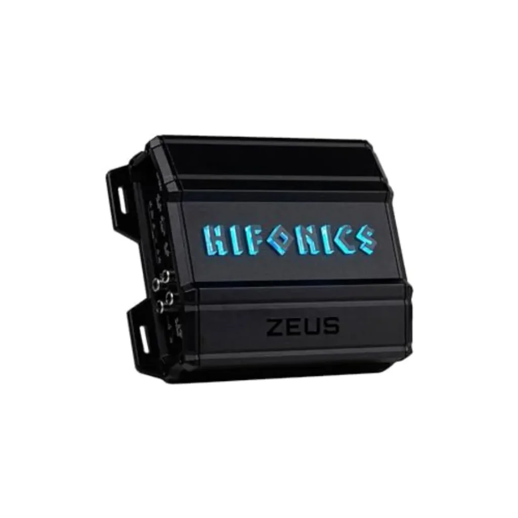 Car audio amplifier mobile use, nickel-plated, black, compact
