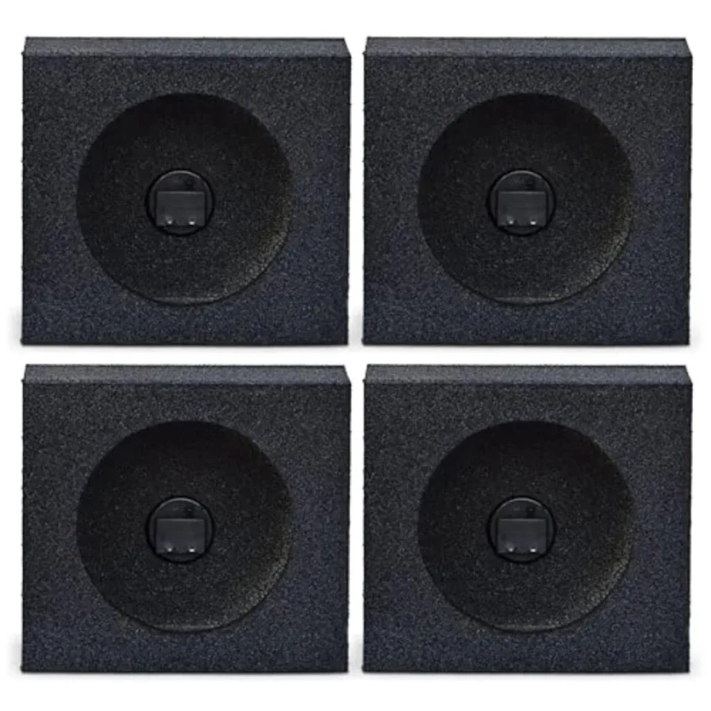 Car audio speaker enclosures bedliner application, polyurea-coated steel,
