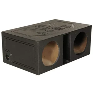 Car audio subwoofer enclosure system: black MDF vented