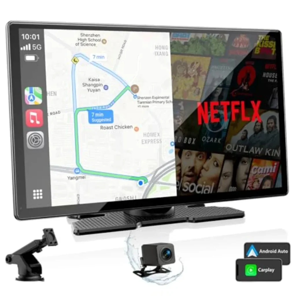 Car dashboard mount, ABS plastic, black, 9-inch CarPlay