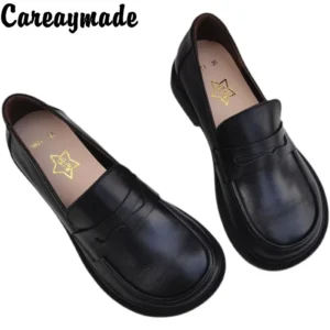 Careaymade-Women’s Casual Shoes Slip Oxford Shoes Men Cowhide