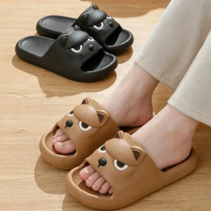 Cartoon Cut Dog Eva Soft Sole Platform Slippers