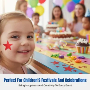 Celestial Sparkle Face Sticker, Makeup Patch for Forehead and Eyes, Children’s Day, Stage, Event Theme