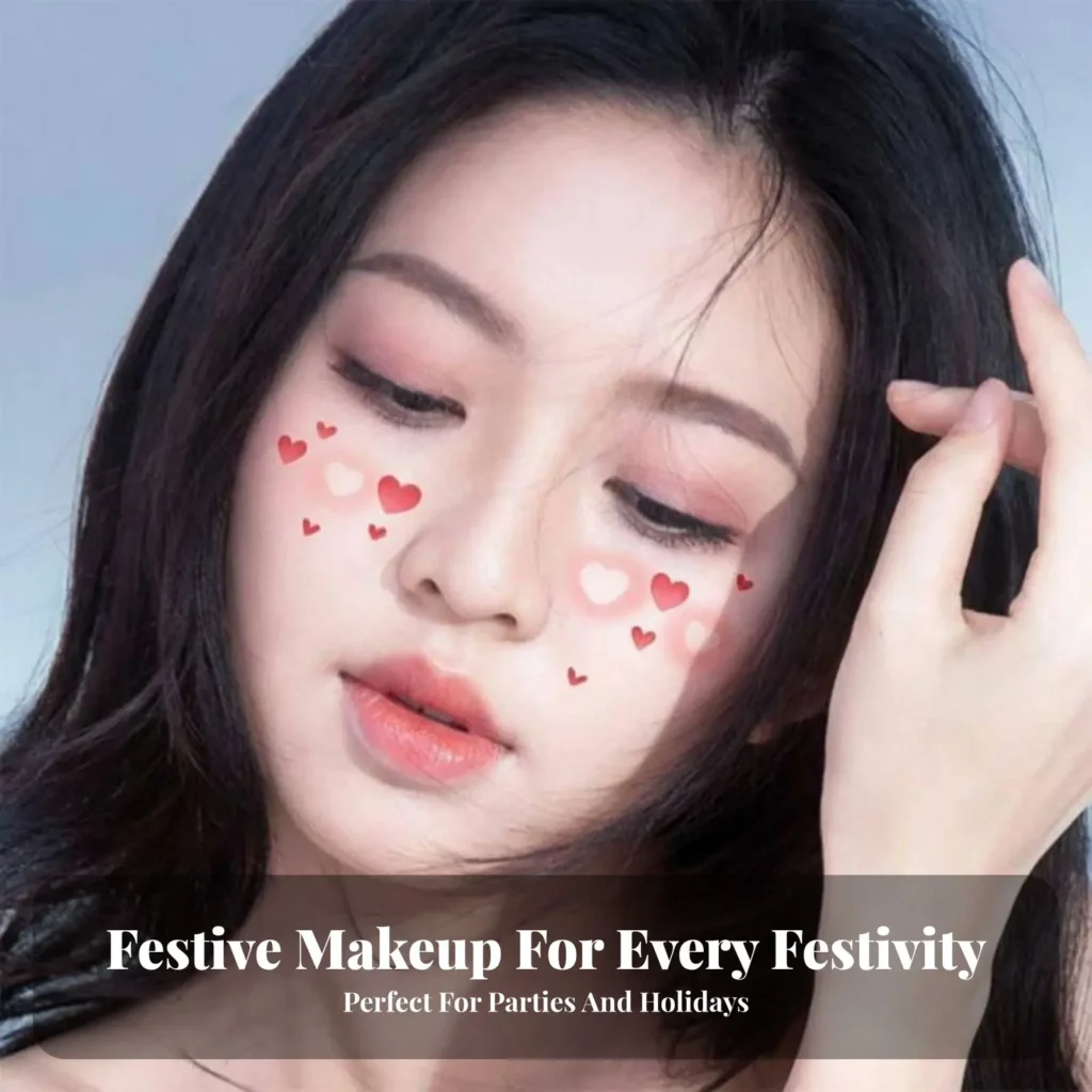 Colorful Heart Sticker Sheet Multi-Color Valentine’s Face Decal Peel-and-Stick Cute Design for Girls, Teens, Halloween