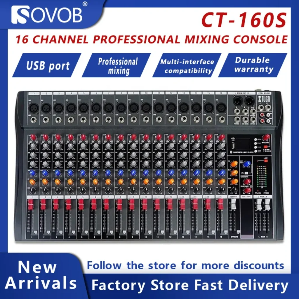 CT160S professional 16 channel mixing console USB Bluetooth