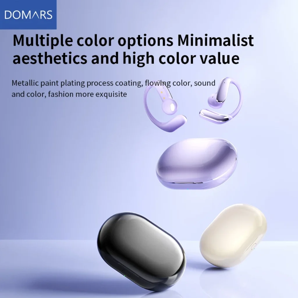 Domars AI Translation Bluetooth 5.4 Ear Hook Headphones