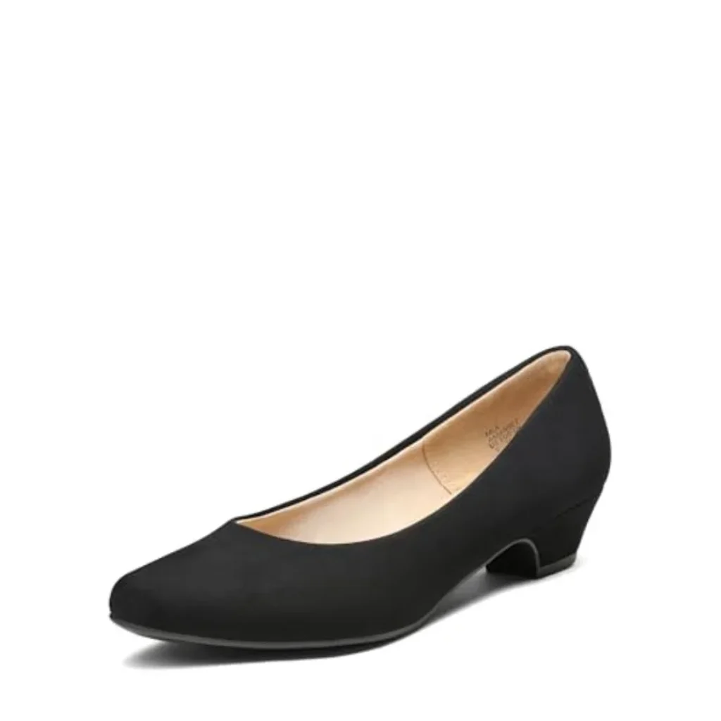 DREAM PAIRS Women’s Mila Low Chunky Heel Pump