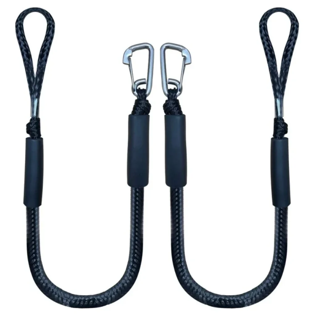Elastic Marine Rope Heavy-Duty Bungee Dock Lines Adjustable Shock Absorbing Tie Downs for Kayak Boat Accessories
