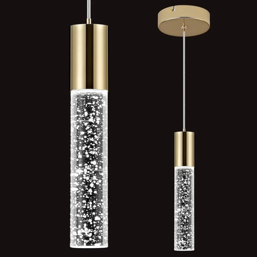 ern Pendant Light, LED Bubble Crystal Kitchen Island Lights ixtures,Mini Single Island Lights Pendant Lighting or Kitchen Island