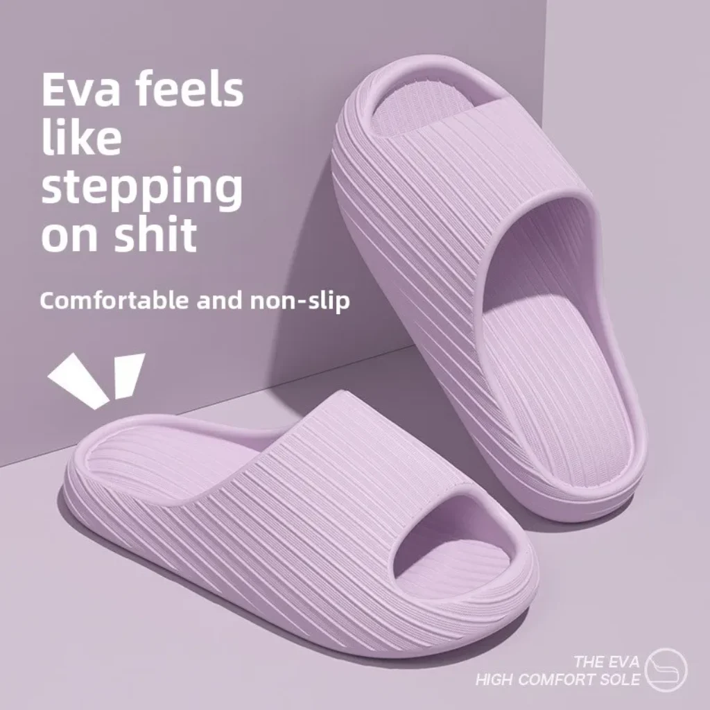 Eva Slippers – women’s home-use thick-soled bathroom cool
