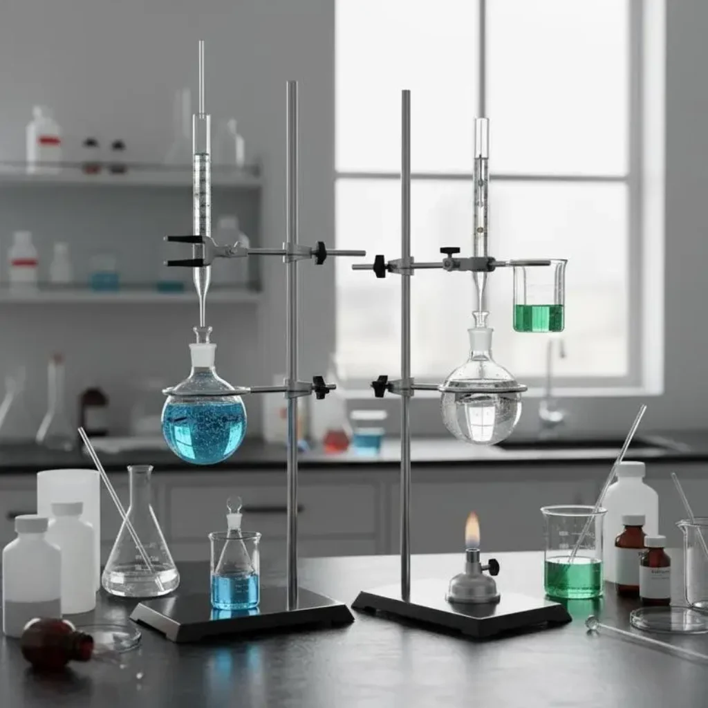 Free Shipping-Chemistry Retort Set 23.6″ Rod 8.3″ x 5.3″ Base For School Laboratory Science Classroom Research Institute, Flask