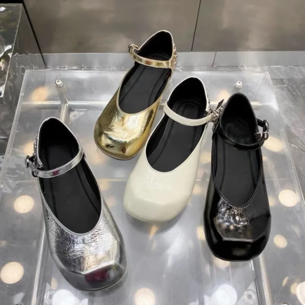 French Inside Heightened Flat Rhinestone Shoes Women’s 2026