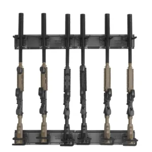 Gun Rack, Indoor Gun Rack Wall Mount, 6-Slot Vertical Rifle Shotgun Gun Rack, 180 lb Heavy Duty Metal Wall Gun Rack Display Stand with Soft Padding