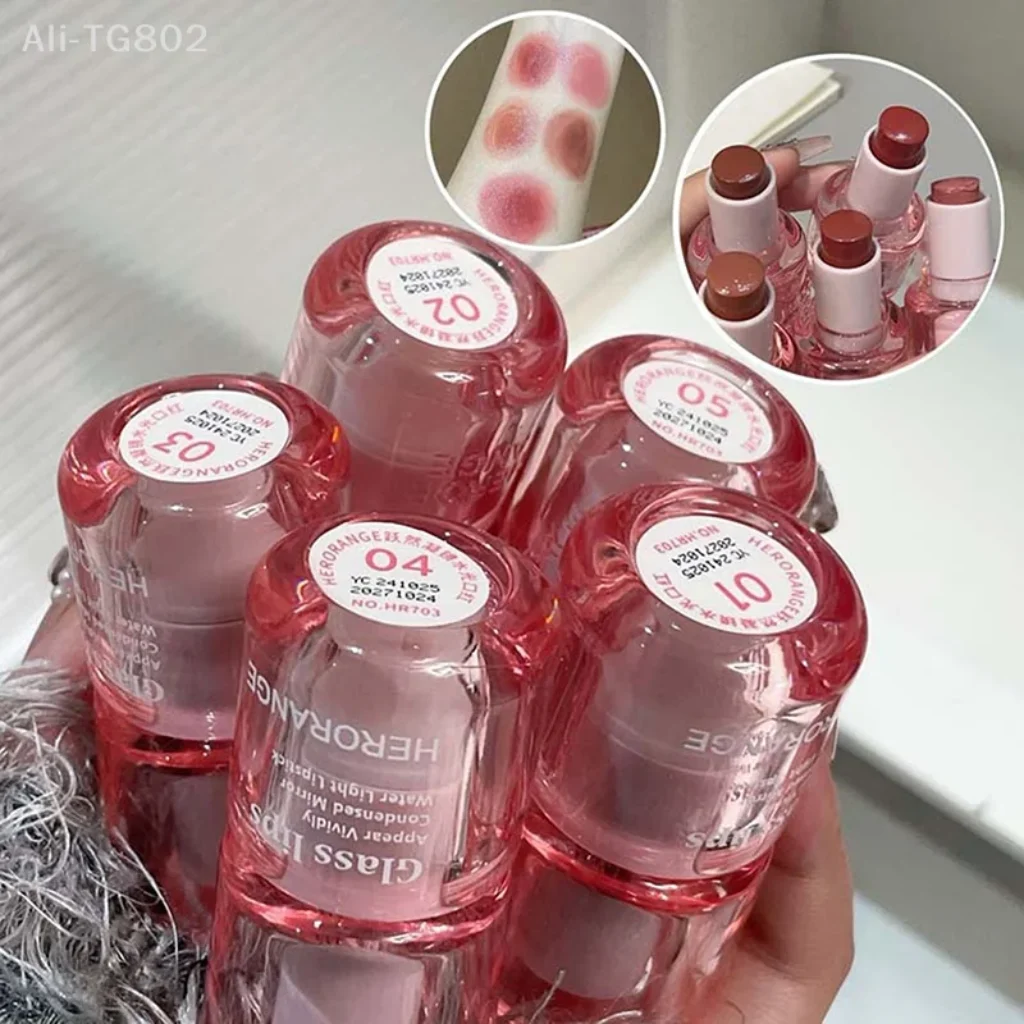 HERORANGE Water Light Mirror Lipstick – Super Pigmented Non-Sticky Long-Lasting Easy to Apply Smudge-Proof Lip Makeup