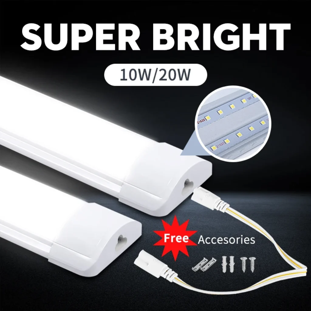 Led Tube Light Bar 30/50cm T5 T8 Under Cabinet Light Fixture for Kitchen Bedroom Lighting Strip 85V-265V Wall Lamp Led Tube Bar