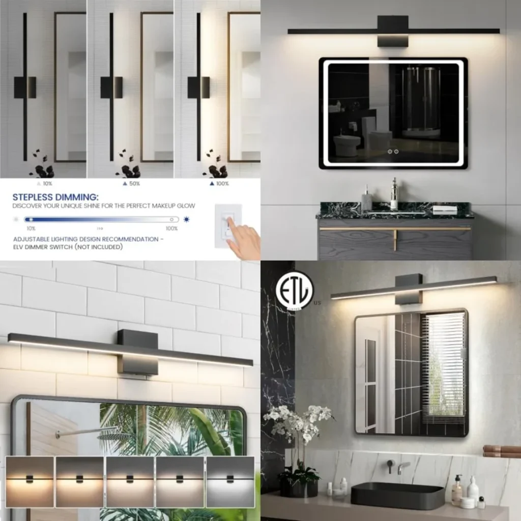 LED Vanity Light for Bathroom, 5CCT Dimmable Bathroom Light Fixture Over Mirror, Modern Vanity Lightg Bar, Bath Wall Light for
