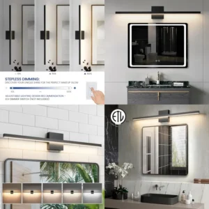 LED Vanity Light for Bathroom, 5CCT Dimmable Bathroom Light Fixture Over Mirror, Modern Vanity Lightg Bar, Bath Wall Light for