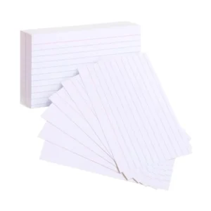 Lined Index Cards 3×5 100 Cards Flash Cards Note Cards Index Card with Black Lines White Background Durable Thick Paper for Stu